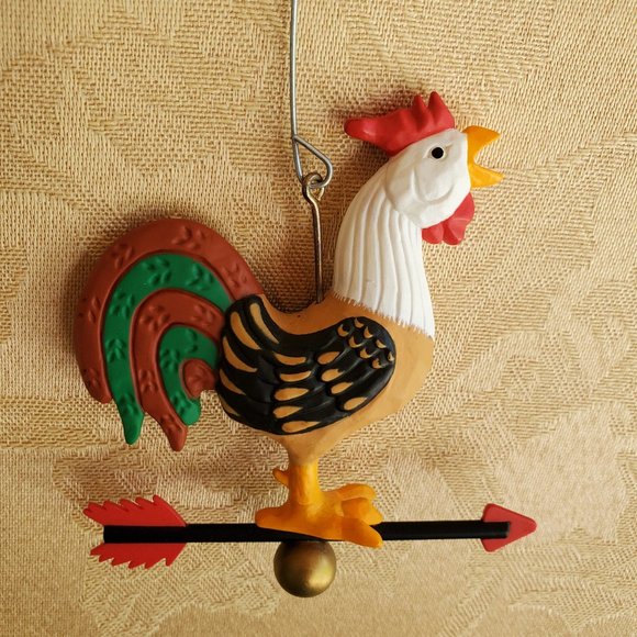 Vintage Hallmark Handcrafted Rooster Weathervane Ornament Made in 1989 - Picture 3 of 7
